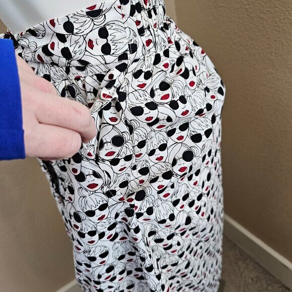 Porridge Anthropologie NWT Getaway Tie Front A-line Sunglasses Faces Skirt~XS - Picture 6 of 11